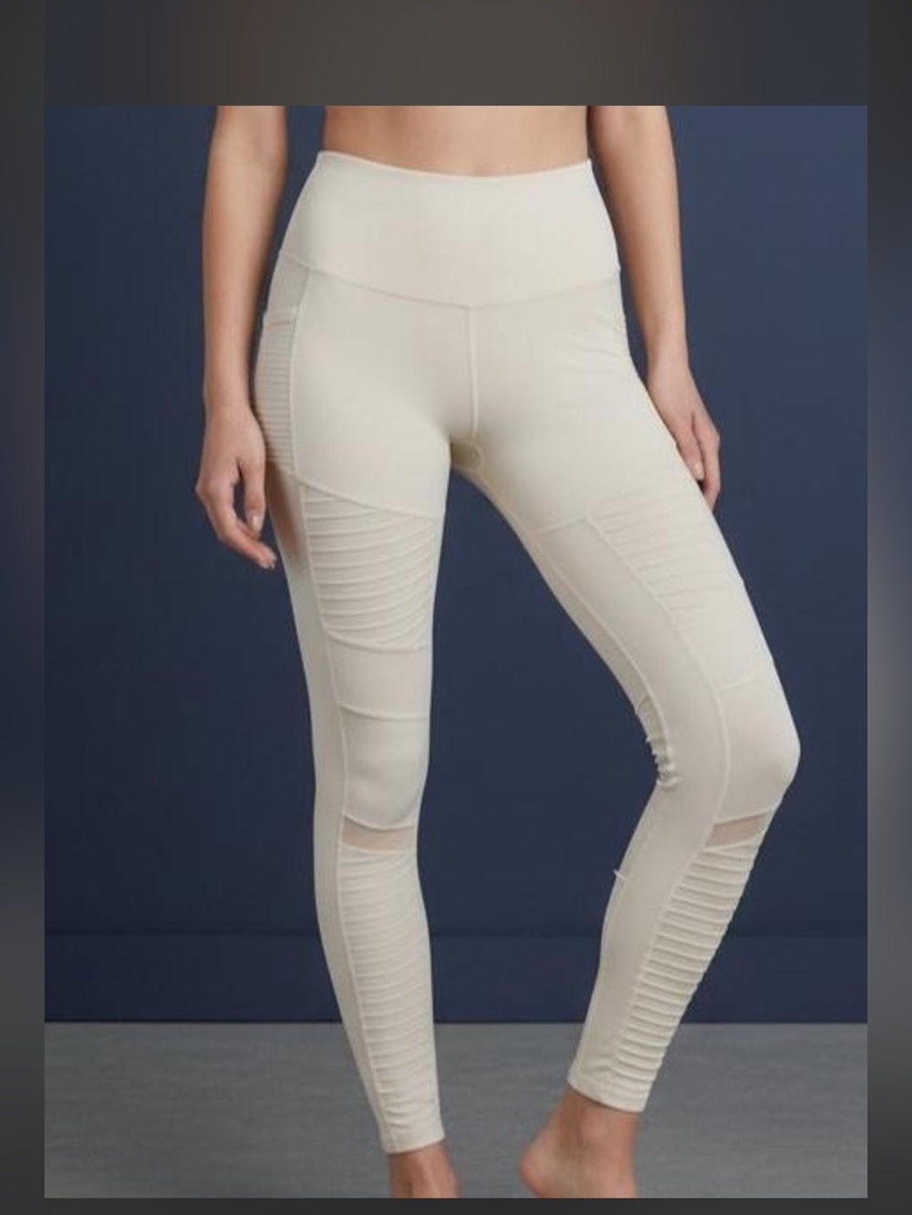 ALO Moto Cream Leggings